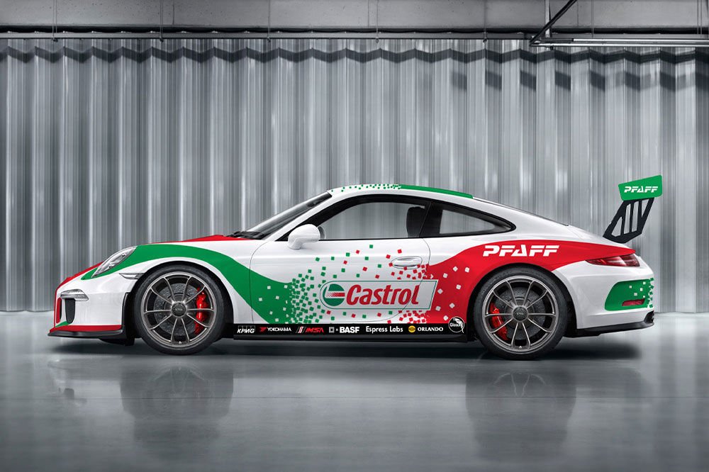 Porsche cup car livery